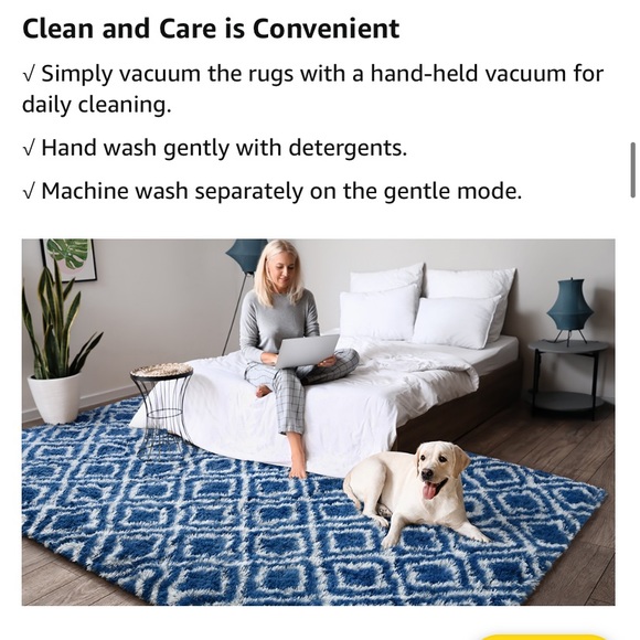 5’x8’ Geometric fluffy RUG - Picture 7 of 8